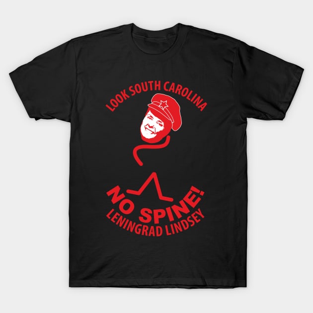 No Spine Lindsey Graham T-Shirt by cartogram